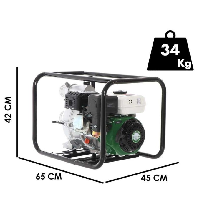Greenbay GB-TWP 80 bensiinikäyttöinen likavesipumppu, 7 HP, 80 mm