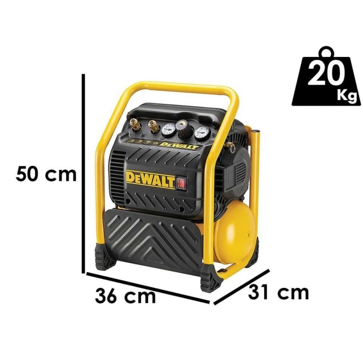 DeWalt DPC10QTC-QS öljytön sähkökompressori, 1,5 HP, 230 V, 9,4 l