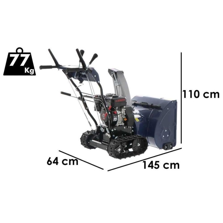 BullMach BM-61 LT telavetoinen lumilinko, Loncin H200, 6,5 HP, 61 cm
