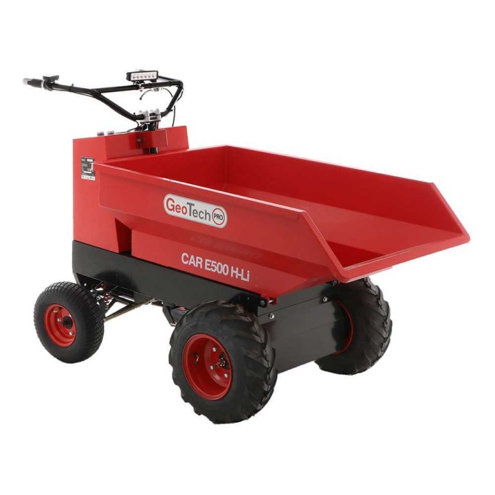 GeoTech Pro Car E500 H-Li akkukäyttöinen minidumper, 1 000 W, 48 V, 500 kg
