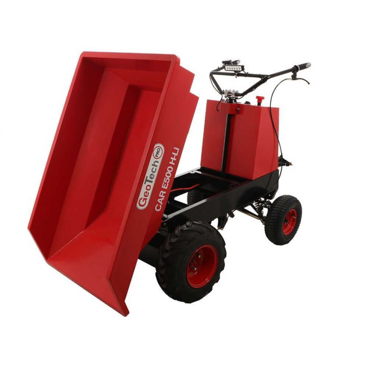 GeoTech Pro Car E500 H-Li akkukäyttöinen minidumper, 1 000 W, 48 V, 500 kg