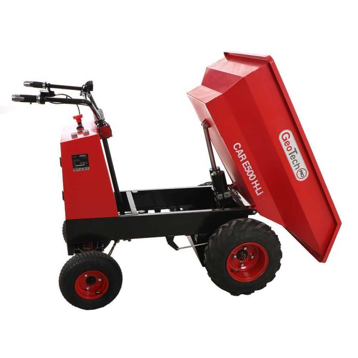 GeoTech Pro Car E500 H-Li akkukäyttöinen minidumper, 1 000 W, 48 V, 500 kg