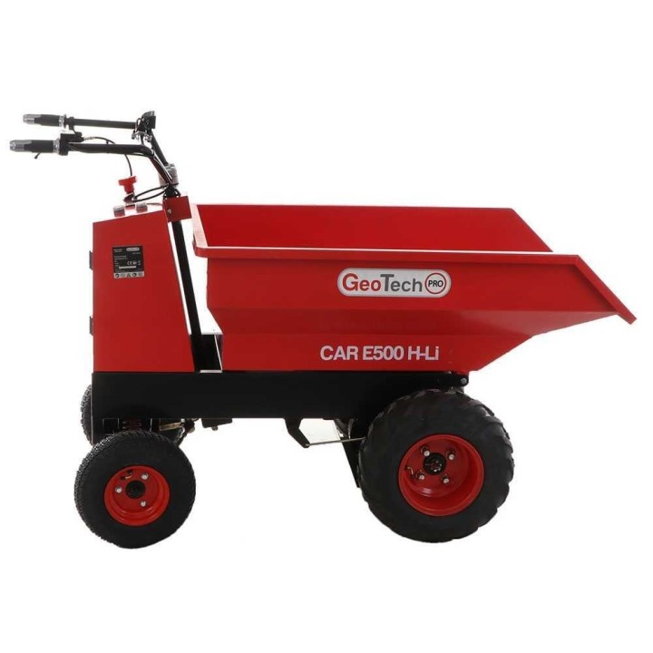 GeoTech Pro Car E500 H-Li akkukäyttöinen minidumper, 1 000 W, 48 V, 500 kg