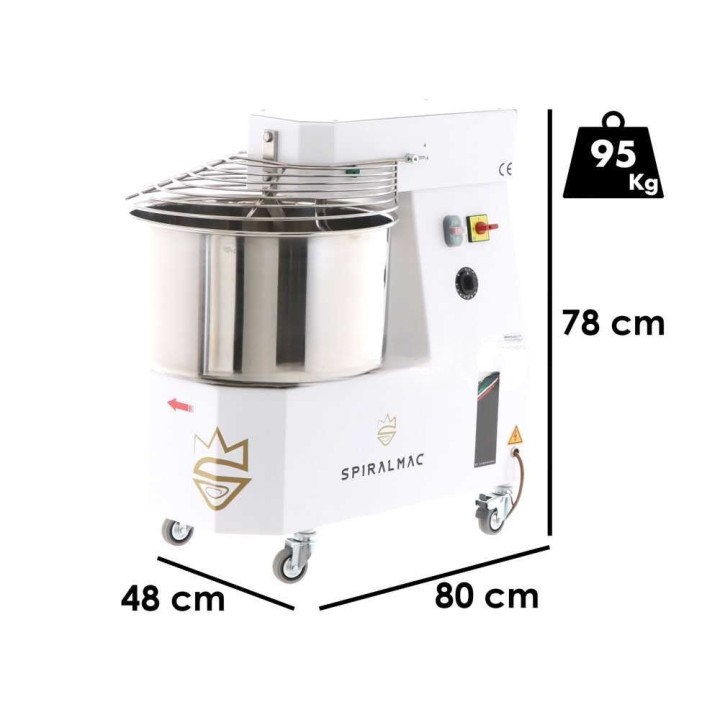 SPIRALMAC SV38HH -spiralitaikinakone, 38 kg, 3 HP, 400 V, 2 nopeutta