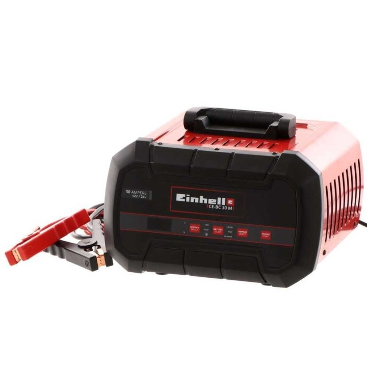Einhell CE-BC 30 M akkulaturi, käynnistin ja ylläpitolaturi, 12–24 V, 100 A