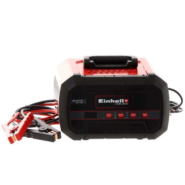 Einhell CE-BC 30 M akkulaturi, käynnistin ja ylläpitolaturi, 12–24 V, 100 A