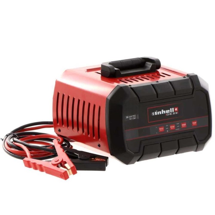 Einhell CE-BC 30 M akkulaturi, käynnistin ja ylläpitolaturi, 12–24 V, 100 A