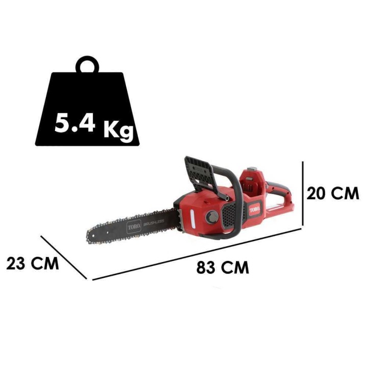 TORO Brushless TO-51845T akkumoottorisaha, 60 V, 6 Ah, 41 cm