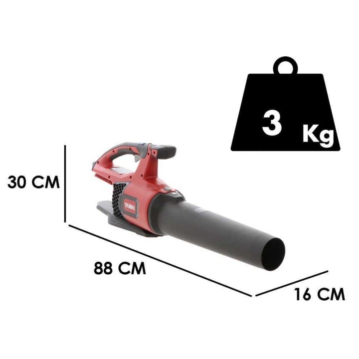 Toro TO-51825T harjaton akkulehtipuhallin, 60 V, 2,5 Ah
