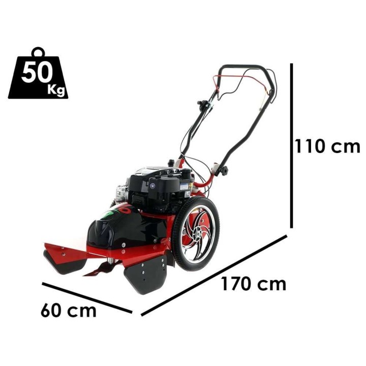 Blue Bird FLO PRO SPEED 7 -murskain, 190 cm³, 6,5 HP, terä ja siimapää