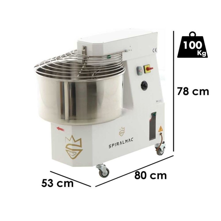 SPIRALMAC SV44HH spiraalivaivain, 44 kg, 2 nopeutta, 3 HP, 400 V