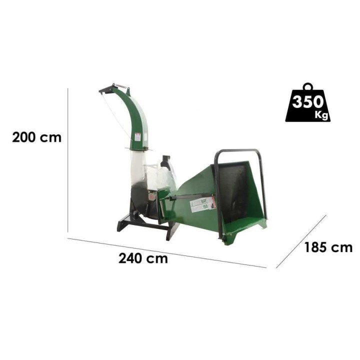 GreenBay GB-WTDC 150 traktorikäyttöinen biotrituratori, 40–80 HP, 150 mm
