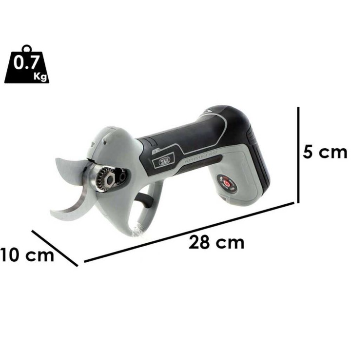 Volpi KV220 akkukäyttöinen oksaleikkuri, 7,2 V, 4,0 Ah, 22 mm
