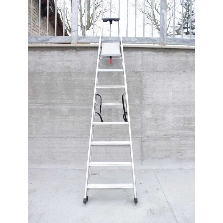 Facal Q50-8 alumiinitikas, 8 askelmaa, pukkitoiminto, 362,5 cm, 150 kg