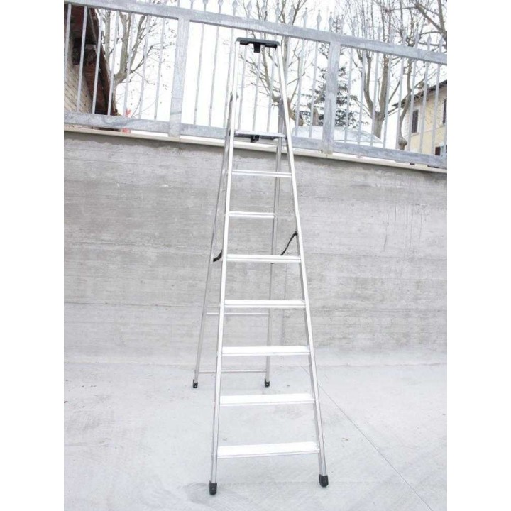 Facal Q50-8 alumiinitikas, 8 askelmaa, pukkitoiminto, 362,5 cm, 150 kg