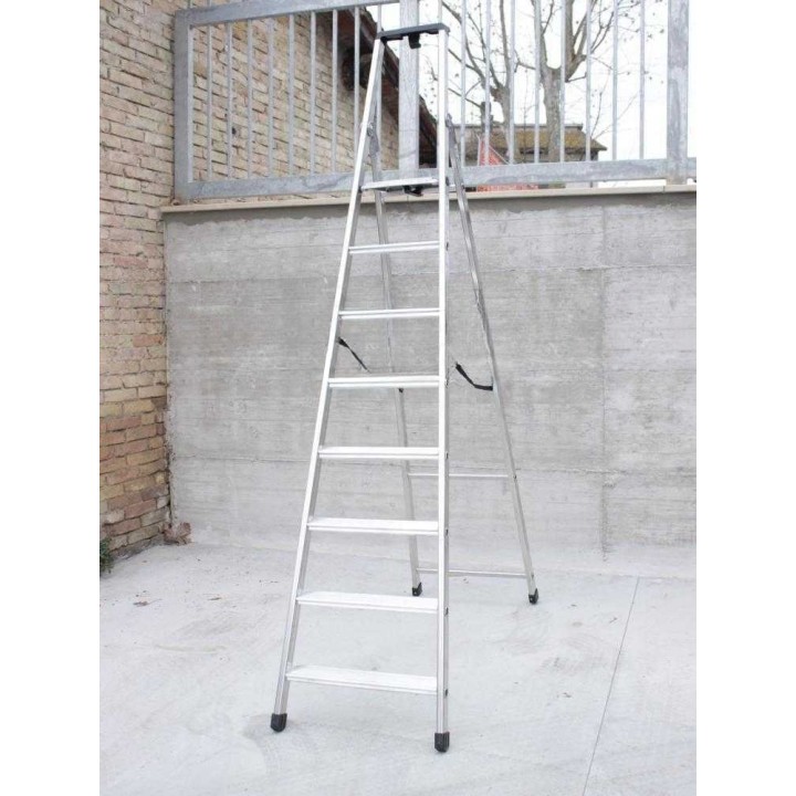 Facal Q50-8 alumiinitikas, 8 askelmaa, pukkitoiminto, 362,5 cm, 150 kg