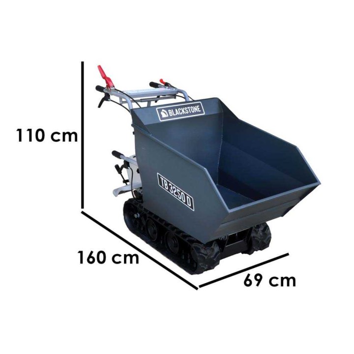 BlackStone TB 3250 D tela-alustainen kuljetuskärry, 320 kg, 6,5 HP