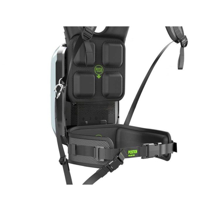EGO Professional-X BAX1501 reppuakku, valjaat ja sovitin