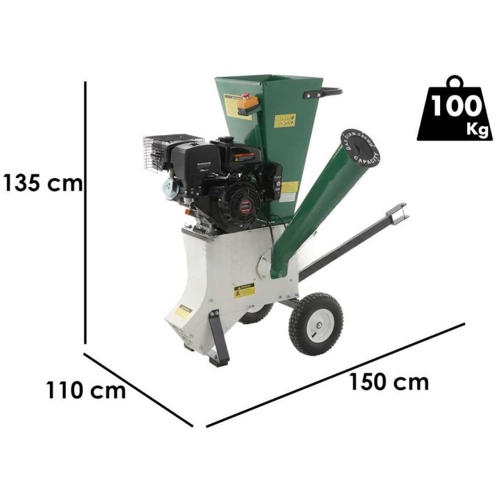 GreenBay GB-WDC 90 LE biotriturattori oksille, Loncin 15 HP, 89 mm