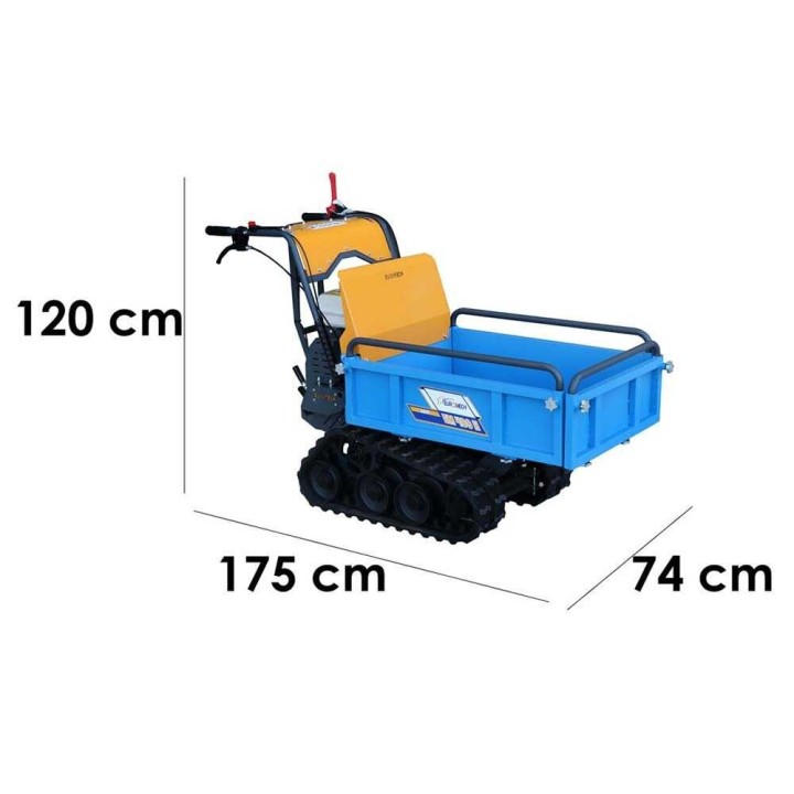 EM400H-Agri telaketjukuljetin, laajennettava lava, 400 kg, Honda GP 160