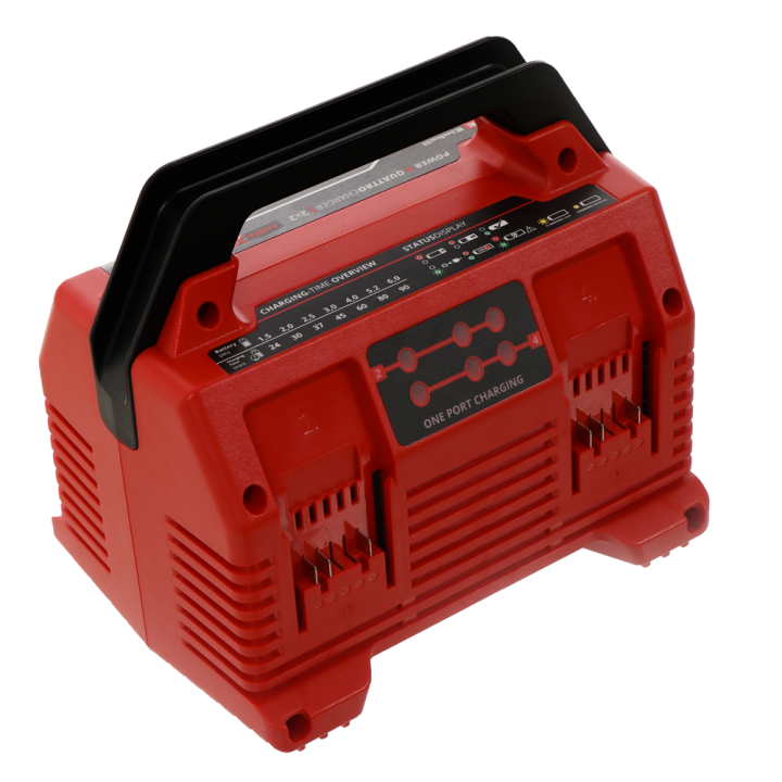 Einhell 2x2 Power X Quattrocharger 4 A akkulaturi neljällä portilla