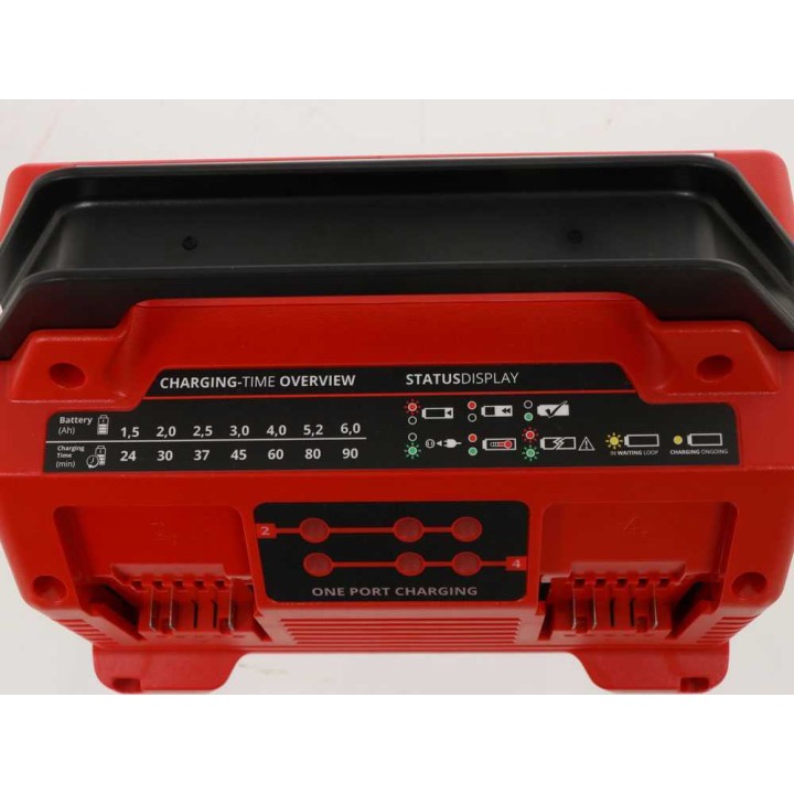 Einhell 2x2 Power X-Quattrocharger 4 A -akkulaturi neljällä portilla