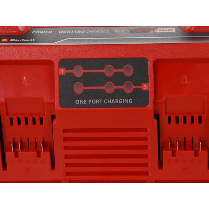 Einhell 2x2 Power X-Quattrocharger 4 A -akkulaturi neljällä portilla