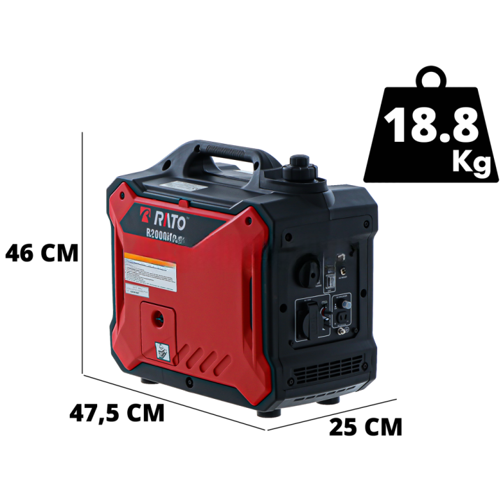 Rato R2000iS-C invertterigeneraattori, 1,8 kW, 230 V, bensiini