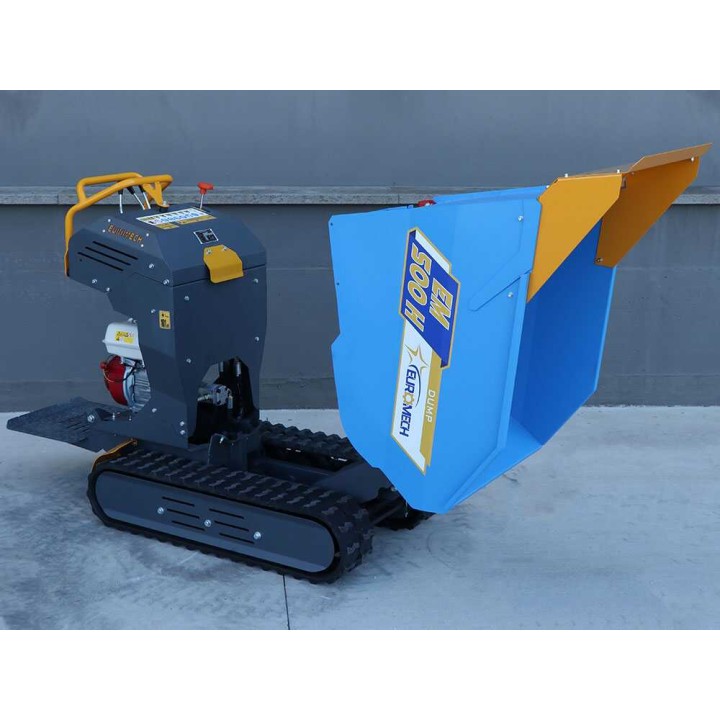 EM500H-Dump telaketjudumper, Honda GX200, 500 kg, hydraulinen kippilava