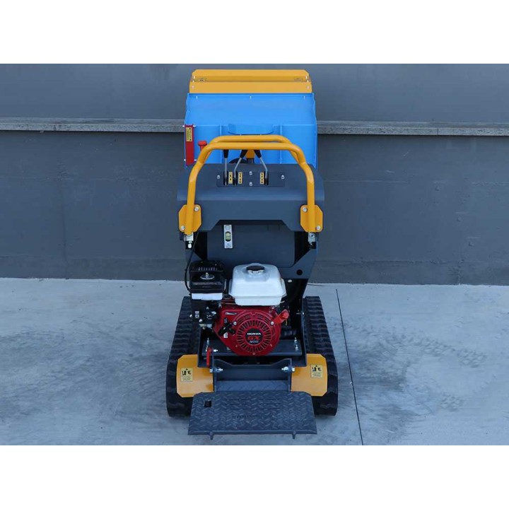 EM500H-Dump telaketjudumper, Honda GX200, 500 kg, hydraulinen kippilava