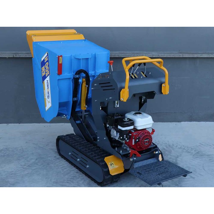 EM500H-Dump telaketjudumper, Honda GX200, 500 kg, hydraulinen kippilava