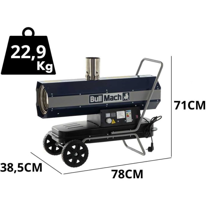 BullMach BM-IDH 20 lämminilmageneraattori, diesel, 20 kW