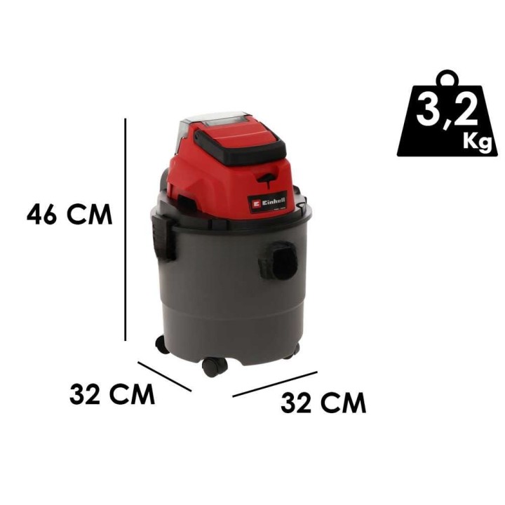 Einhell TC-VC 18/15 Li-Solo märkä-kuivaimuri, 15 l, ilman akkua ja laturia