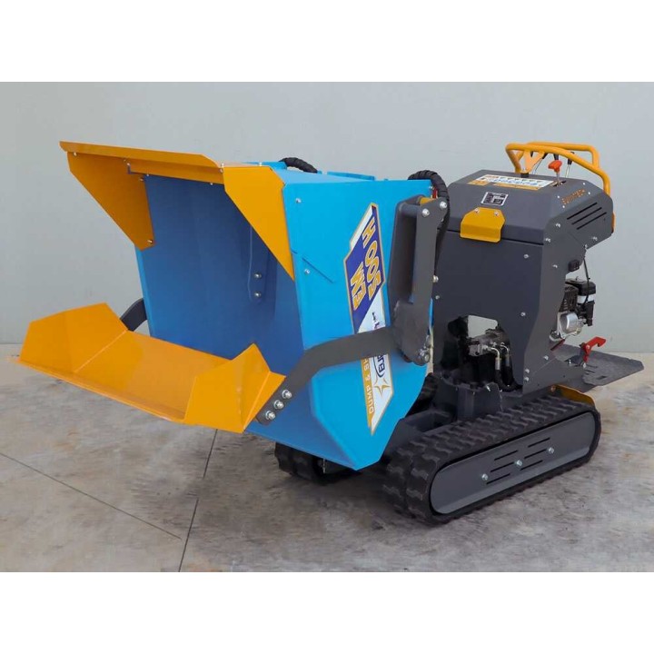 EuroMech EM500H-Dump & Shovel telaketjukuljetin, Honda GX200, 500 kg
