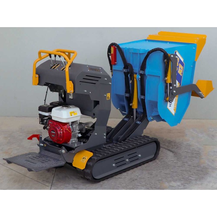 EuroMech EM500H-Dump & Shovel telaketjukuljetin, Honda GX200, 500 kg