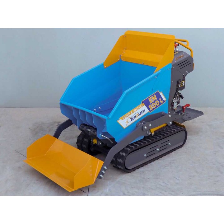 EM500L-Dump & Shovel hydraulinen telaketjudumper, 500 kg, 6,5 HP diesel, kuormauslapio