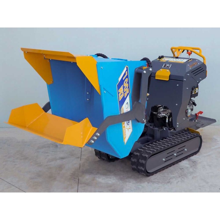 EM500L-Dump & Shovel hydraulinen telaketjudumper, 500 kg, 6,5 HP diesel, kuormauslapio