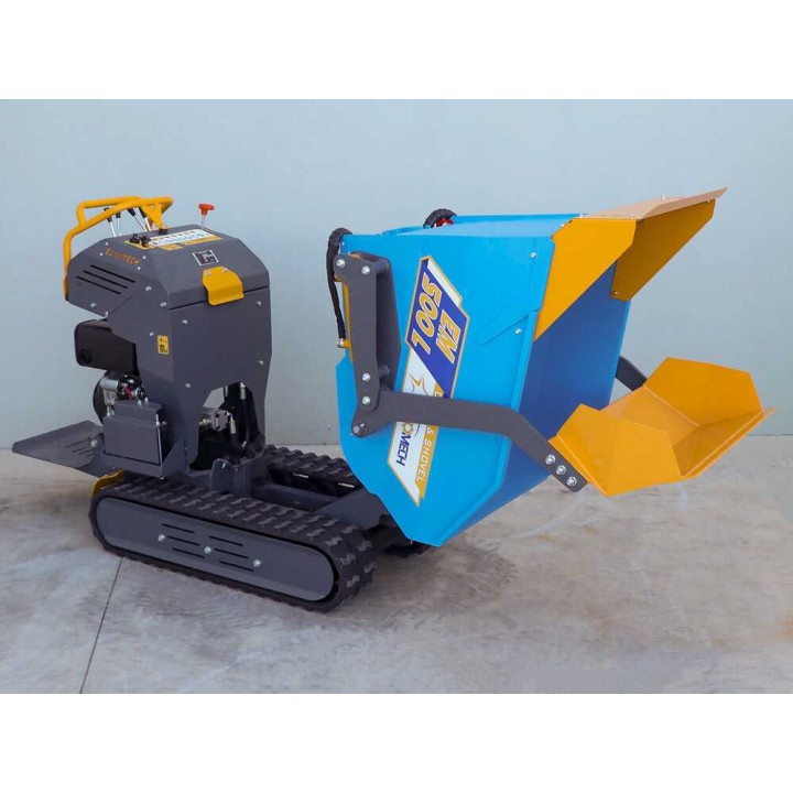 EM500L-Dump & Shovel hydraulinen telaketjudumper, 500 kg, 6,5 HP diesel, kuormauslapio