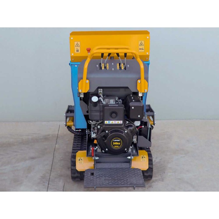 EM500L-Dump & Shovel hydraulinen telaketjudumper, 500 kg, 6,5 HP diesel, kuormauslapio