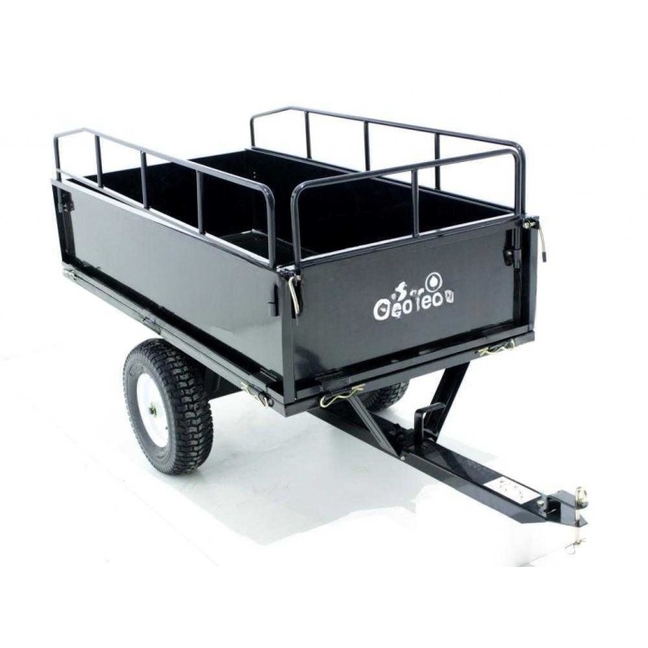 GeoTech MAXI hinattava kippikärry ajoleikkurille, 450 kg, 145 × 71 × 32 cm