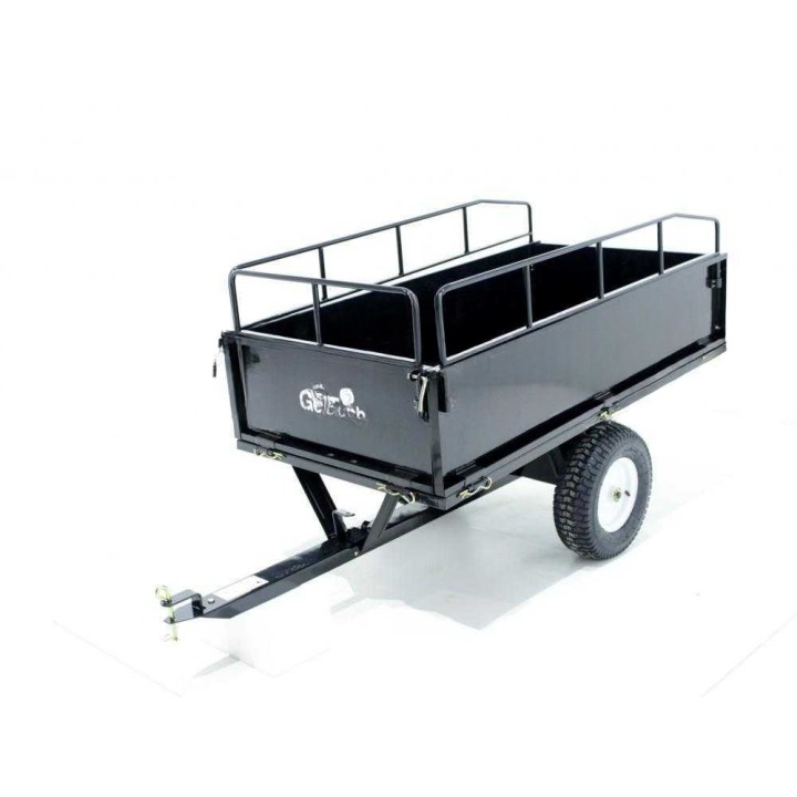 GeoTech MAXI hinattava kippikärry ajoleikkurille, 450 kg, 145 × 71 × 32 cm
