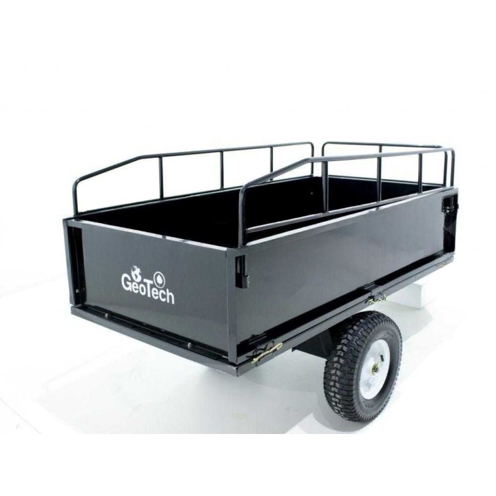 GeoTech MAXI hinattava kippikärry ajoleikkurille, 450 kg, 145 × 71 × 32 cm