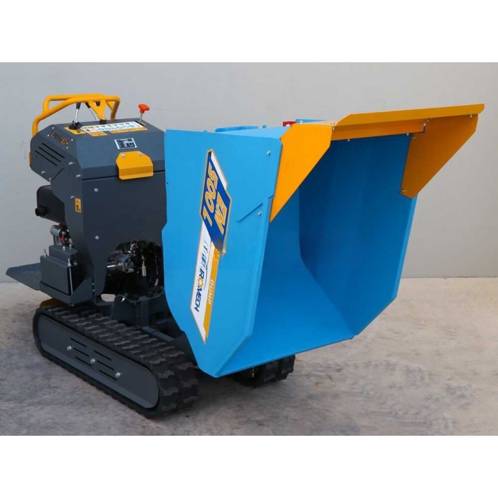 EM500L-Dump telaketjukuljetin, dumper-lava 500 kg, 6,5 HP diesel, hydraulinen kippaus