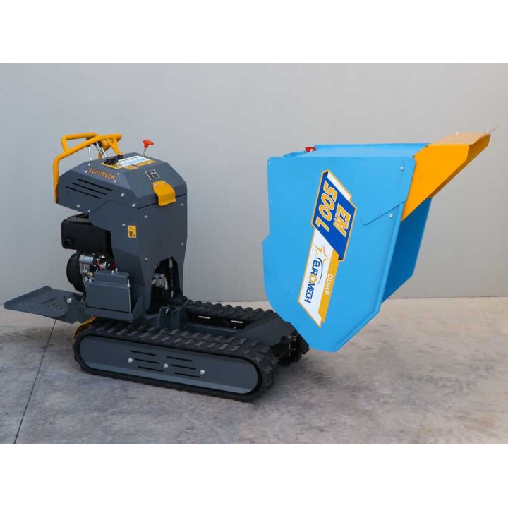 EM500L-Dump telaketjukuljetin, dumper-lava 500 kg, 6,5 HP diesel, hydraulinen kippaus