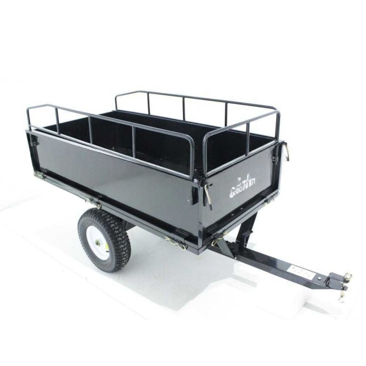 GeoTech MAXI hinattava kippikärry ajoleikkurille, 450 kg, 145 × 71 × 32 cm