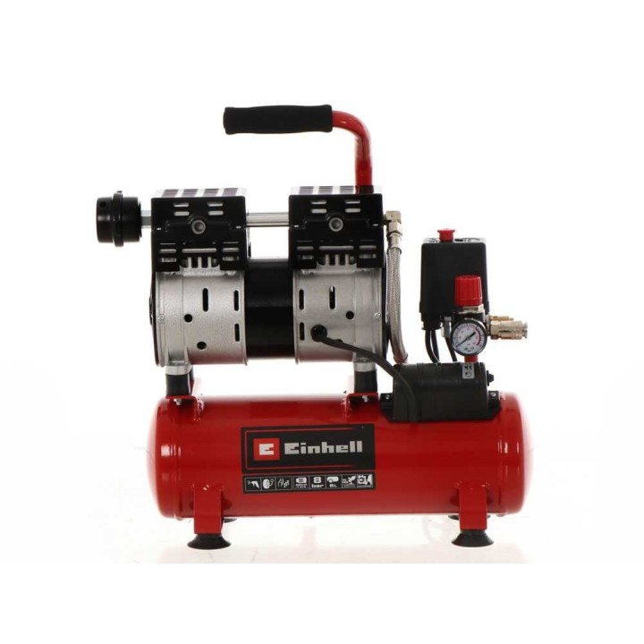 Einhell TE-AC 6 Silent öljytön kompressori, 0,75 HP, 6 l, 8 bar