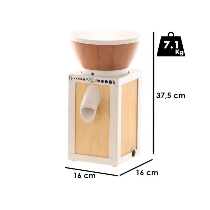 KoMoMio Natur kivimylly jauhoille, pyökki, 360 W, 1 200 g, 100 g/min