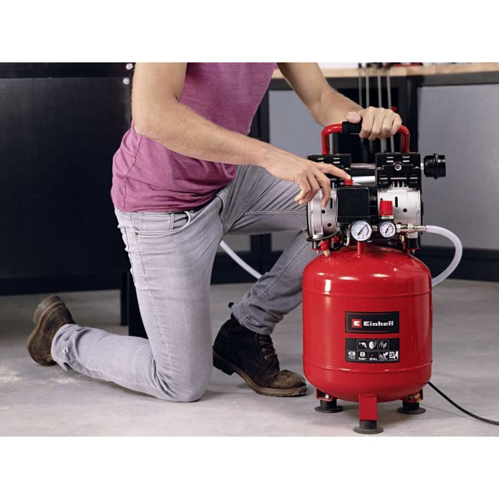 Einhell TE-AC 24 Silent sähkökompressori, 24 l, 8 bar, 1 HP