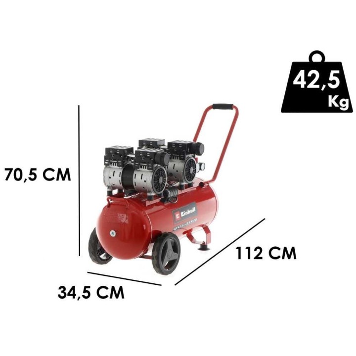 Einhell TE-AC 50 Silent sähkökompressori, 50 l, 2 HP, 8 bar
