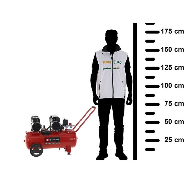 Einhell TE-AC 50 Silent sähkökompressori, 50 l, 2 HP, 8 bar